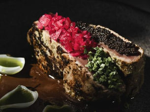 tuna mole en Restaurante Rosa Negra Los Cabos