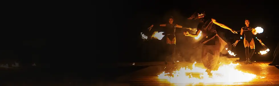 Live Fire Show at Rosa Negra Cancun
