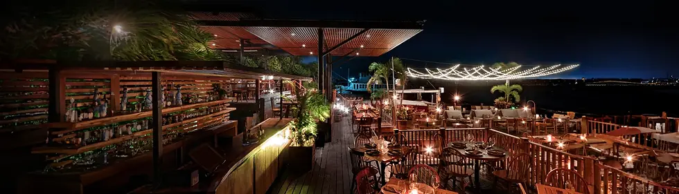 Latino American restaurant infront of the Nichupté Lagoon