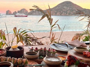 Funky Geisha restaurant with an ocean view in Cabo